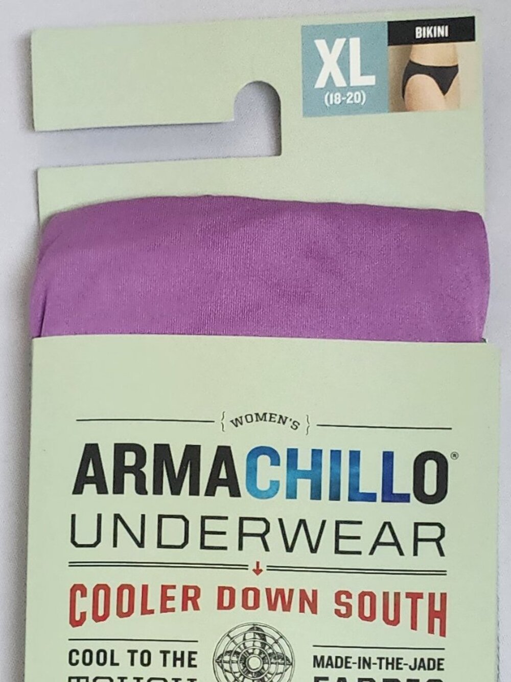Duluth Trading Armachillo Bikini Panties - Pink - XLG